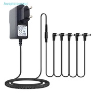 Auspiciousrui US/UK/EU Plug 1 To 5 DC 9V 1A Guitar Pedal Power Supply Adapter AC 100-240V Musical In