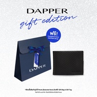 DAPPER กระเป๋าสตางค์ หนังแท้ Carbon Fiber Billfold Wallet สีดำ + DAPPER Gift Bag