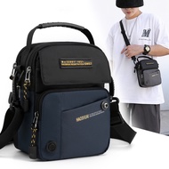 New Waterproof Nylon Cloth Men's Bag Outdoor Travel Shoulder Crossbody Bag Simple Casual Waist Bag Street Bag