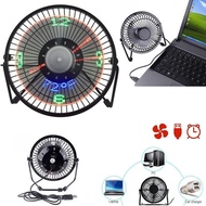 online J1USB LED Clock Fan Mini Portable Desktop Fan With Real Time Display Personal Table Fan Mini