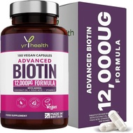 Biotin Hair Growth Supplement 12,000mcg with Coconut Oil & Vitamin C | Easy to swallow and enhanced 