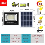 JINGDIAN ซื้อ 1 แถม 1 ไฟโซล่าเซลล์ solar light 800W/600W โซล่าเซลล์ แผงโซล่าเซลล์ 300W ไฟสปอร์ตไลท์ สว่างอัตโนมัติเมื่อฟ้ามืด