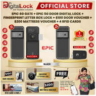 EPIC 6G GATE + EPIC 5G DOOR DIGITAL LOCK +PASSWORDLETTER BOX LOCK + $100 DOOR VOUCHER + $200 MATTRESS VOUCHER + 4 RFID CARDS