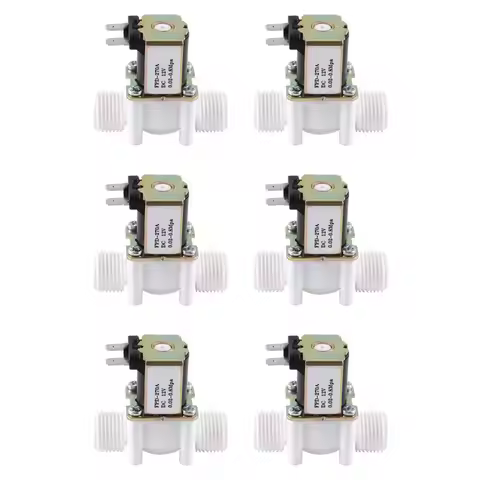 AA77 6X Dc12v N/C Normally Closed Water Solenoid Valve G1/2-Inch Plastic Electrical Solenoid Valve F