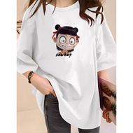 [AMYGO] 1XL-5XL T shirt Women 2Y726 Tshirt BlouseT shirt Women Tshirt Crop Top Celebrity men and wom