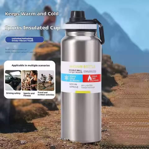 Portable Stainless Steel Vacuum Flask Thermos Bottle Outdoor Sports Kettle Cup Vacuum Flask Keep Col