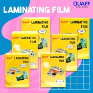 QUAFF Laminating Film 3R 4R 5R Size 125micron 250micron 100sheets|pack Laminate Sheet
