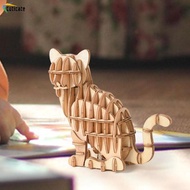 [Szlinyou1] Puzzle Toy Pet Animal Sensory Toy Hand Eye Coordination Wooden 3D Cat Puzzle