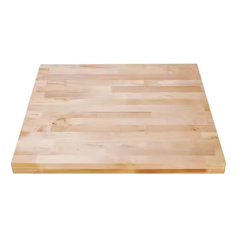 Natural Maple Wood Table Top - 24x24 Butcher Block Countertop for Kitchen Desk, Large Round Chopping