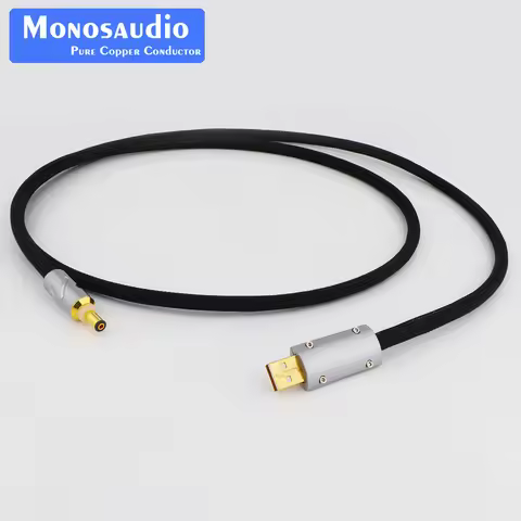 Monosaudio DC Cable Linear Upgrade Cable USB to DC2.1 DC2.5 Plug Gold Plated Audio Cable for Amplifi