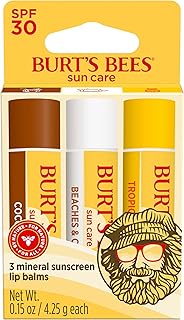 Burt’s Bees SPF 30 Lip Balm, Island Getaway - Coco Loco, Beaches & Cream, Tropic Like It's Hot, Wate