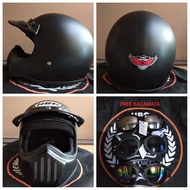 HITAM HBC CAKIL HELMET DOFF BLACK ORIGINAL HBC 100%