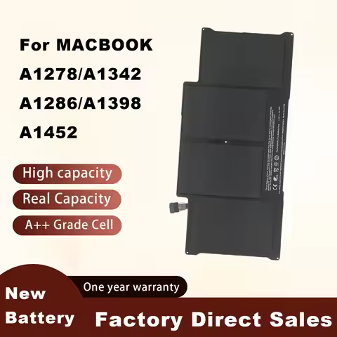 New Laptop Battery For Macbook Pro 13'' 15'' A1278 A1342 A1286 A1382 A1417 A1437 A1494 A1681 A1398 A