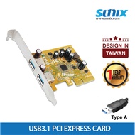 USB 3.1 PCI Express Card, Type A (Sunix USB2312)