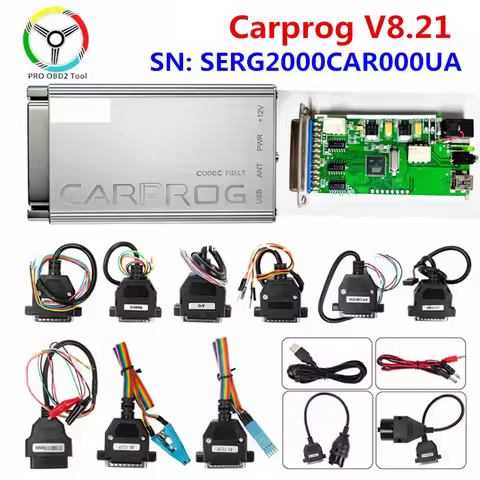 Online Carprog V8.21 SERG2000CAR000UA with Keygen Full Adapters for Airbag/Radio/IMMO/ECU Programmer