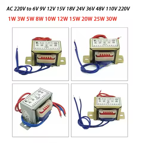 1W 3W 5W 8W 10W 15W 20W 25W 30W Power Transformer Input AC 220V 50HZ Output AC 6V 9V 12V 15V 18V 24V