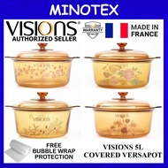 Visions 5L Covered Dutch Oven Pot Casserole Cookware Pot/Visions 5 Liter Pot/ Visions Casserole/ Per