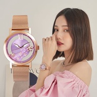 RELAX TIME櫻花鏤空腕錶-紫(R-96-3)
