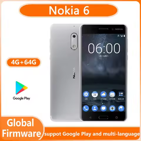Nokia 6 4G Smartphone Full Screen Dual SIM 4+64G Phone Nokia 6 Cheap Phone Used Phone