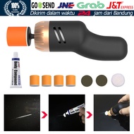 Set Alat Mesin Poles Penghilang Baret Body Kaca Mobil Motor Mini Portable Car Polisher