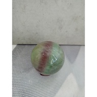 Clear flute rainbow round natural stone 58mm 319gr