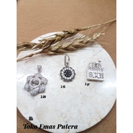 9K white gold pendant