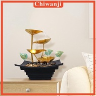 [Chiwanji] Tabletop Water Fountain Meditation Mini Waterfall Small Indoor Waterfall Fountain for Office Bedroom Feng Shui Ornament