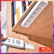 GANTUNGAN EC DO-C246 6-Slot Socket Holder with Double Tape Electrical Plug Hanger Universal Wall-Mou