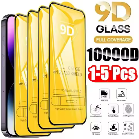 1-5PCS 9D Protective Glass For Xiaomi Poco M7 Pro X6 X7 X4 X3 Pro F6 F7 F5 F3 Pro M6 M5 M4 X4 NFC GT