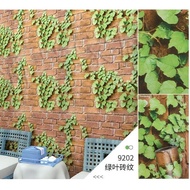 PVC  KAYU Wallpaper brick KYK Batu Anggur Brick Wall Paper Sticker Kertas Dinding KYK