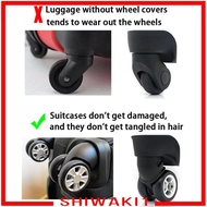 [Shiwaki1] 8 Pieces Luggage Wheels Covers Roll Smoothly Luggage Suitcase Wheels Cover