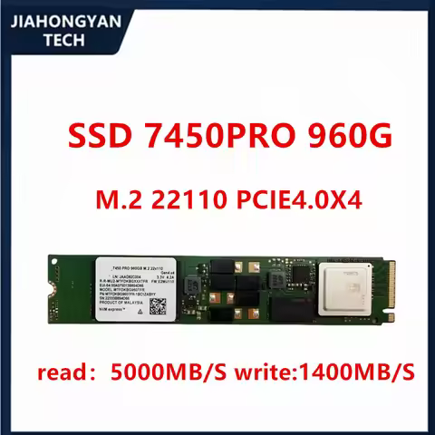 Original For Micron 7450PRO 960G PCIE4.0X4 1DWPD 1.92T M.2 22110 NVME Enterprise Solid State Drive S