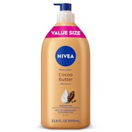 NIVEA Cocoa Butter Body Lotion for Dry Skin with Hyaluronic Acid, Cocoa Butter and Deep Nourishing S