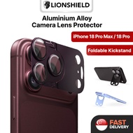 (SG) LionShield iPhone 18 Pro Max / 18 Pro Aluminium Alloy Camera Lens Protector Foldable Kickstand 