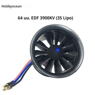 Hobbyocean 64มม. EDF เครื่องบินพร้อม11ใบพัดใบพัดใบพัด4S 3500KV 3S 50A 3900KV ESC สำหรับเครื่องบินเจ็