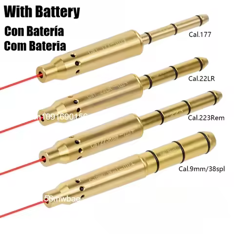 Tactical Laser Bore Sight Training 9mm 22LR .177 Bullet Boresighter Caliber 12GA 20GA .223 .308 5.45