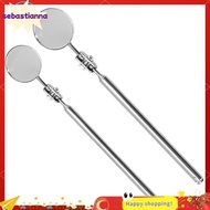 2x Universal Automotive Maintenance Inspection Mirror Folding Telescopic Reflector Welding Chassis I
