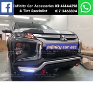 Mitsubishi Triton 2019 Front bumper guard Front Skirt with signal running V2