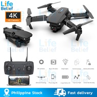 Black E88 Pro Mini Drone with Camera 4k HD wide angle WiFi Fpv Drone Height Hold Rc Quadcopter Drone Toy E88 Professional Mini WIFI HD 4k Drone With Camera Hight Hold Mode Foldable RC Plane Helicopter Pro Dron Toys Quadcopter Drones
