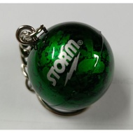 Storm Bowling Ball Replica Keychain Green