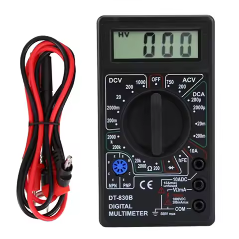 DT-830B Multifunctional Portable LCD Digital Multimeter Amp Volt Ohm Tester Voltmeter Ohmmeter Meter