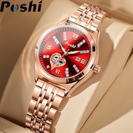 POSHI New automatic ladies watch Diamond Quartz Fashion Watch For Woman Waterproof Original Relo Val