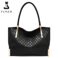 FOXER Women Handbag Leather Purse Lady Tote Shoulder Bag Top Handle Bag
