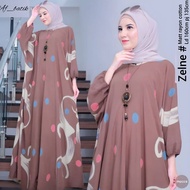 GAMIS RAYON KAFTAN LD JUMBO 160CM MOTIF LUKIS CLAUDIA