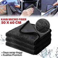 OCEANBLUE Motorcycle Towel Microfiber Car Glass Drying Cloth 600GSM 1200GSM 50x60Cm Thick Kanebo