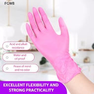 FGWB Nitrile Gloves Pink 100pcs/Box Food Grade Waterproof Disposable Gloves HOT