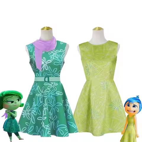 Movie Inside Out Joy Inspired Skater Dress Joy dress Joy Outfit Birthday Costume Inside Out Disgust 