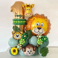 Kids Jungle Birthday Safari Animal Number Balloon Road Lead 1 2 3 4 5 6 7 8 9 Baby Shower Lion Tighe