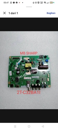 MB MOTHERBOARD MAINBOARD MESIN TV LED SHARP 2T-C32BA1I 2T-C32BA1 I