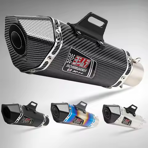 51MM Universal Motorcycle Exhaust Pipe Escape Moto Muffler R11 Yoshimura Carbon Fiber With DB Killer